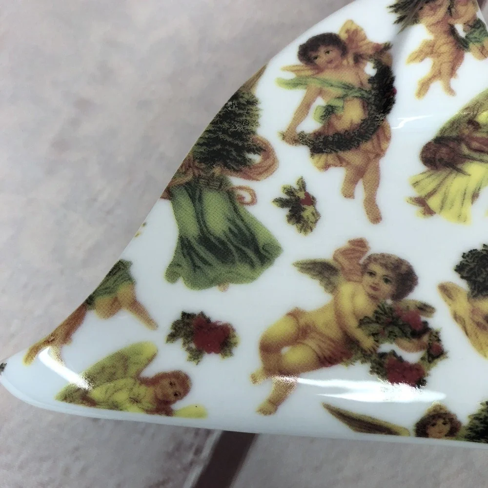 Ceramic Napkin Holder Angels Cupid Kitchen‎ Decor Christmas Holiday